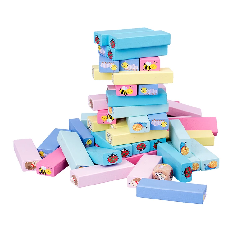 
 Деревянные деревянные блоки с мультяшным принтом на заказ, игрушки, набор домино, игрушки  