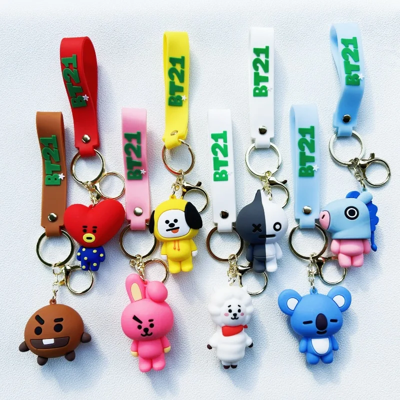 Cartoon Kpop Bt21 Koya Character Keychain Cute Figure Keychain Key Ring ...