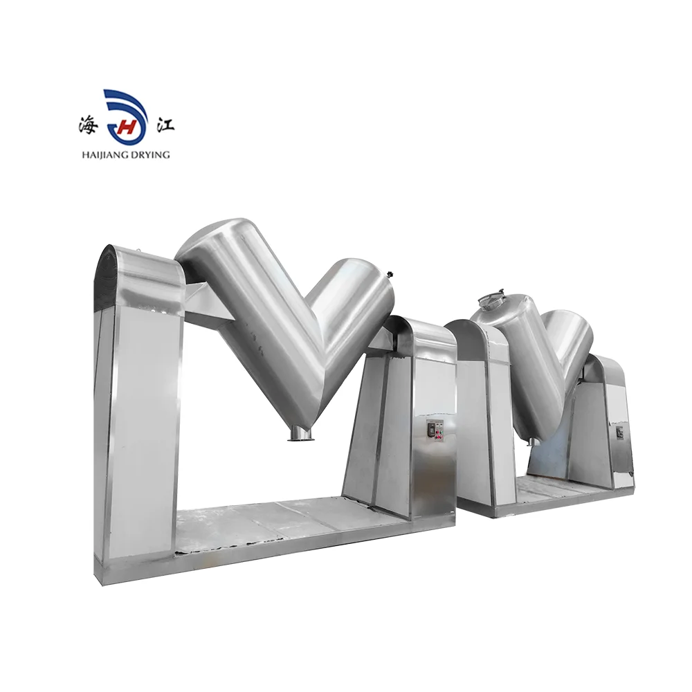 Hai Jiang Factory Made 30kg V Type Mixer V Type Cosmetic Mixer Juice Powder Mixer with Protective Fence