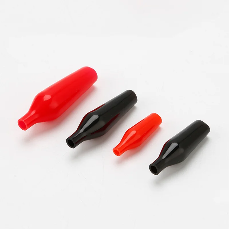 Cleqee 1 2colors Red&Black PVC Insulation Copper Plated Safety Test folders Crocodile Alligator Clips