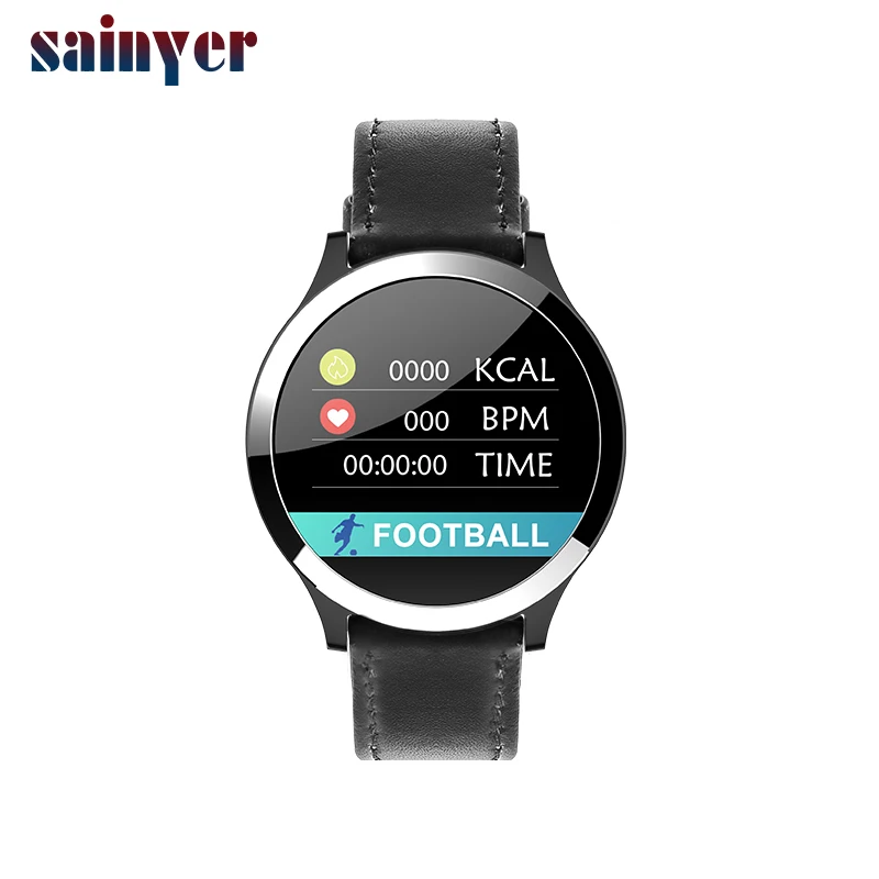 Новый B65 Bluetooth 4 0 версия IP67 водонепроницаемый смарт-браслет умные часы с кожаным