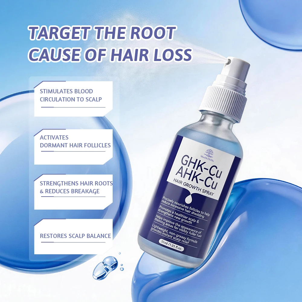 does ghk cu cause hair loss Sulfate & Paraben Free Ghk-cu Ahk-cu Growth Spray Anti Hair Treatment Copper Peptide Hair Regrowth Serum Private Label Potency:1 mg Orange Peptide Calculator I wish Treat Pain