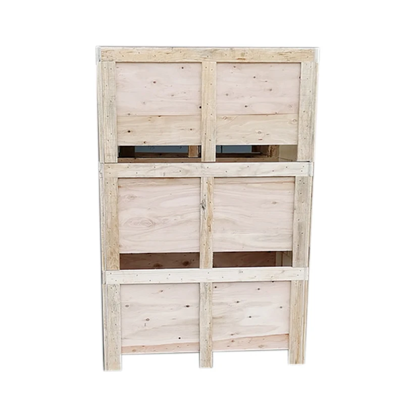 Sturdy Wooden Boxes for Transporting Goods Stackable Wooden Plywood Crates Multi-purpose Wooden Pallet Boxes