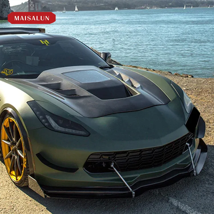 Hood Designed Carbon Fiber Front Hood Engine for Chevrolet Corvette C7 Z06 Z07 2013 Engine Cover