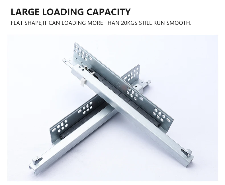Profession Undermount Soft Close Slide Sliding Shelf Rails Concealed