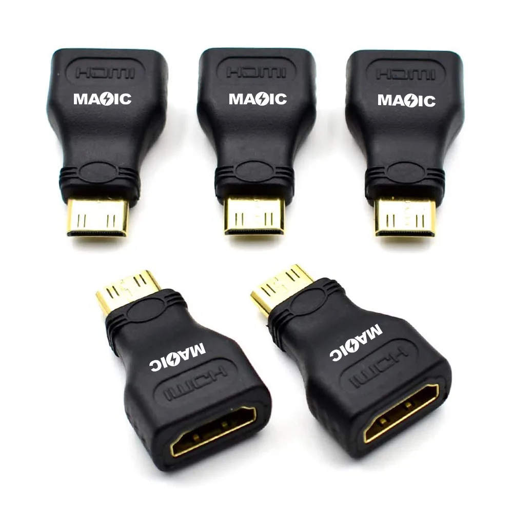 Gold Plated Mini Adapter Mini HDMI Male to HDMI Female Adapter
