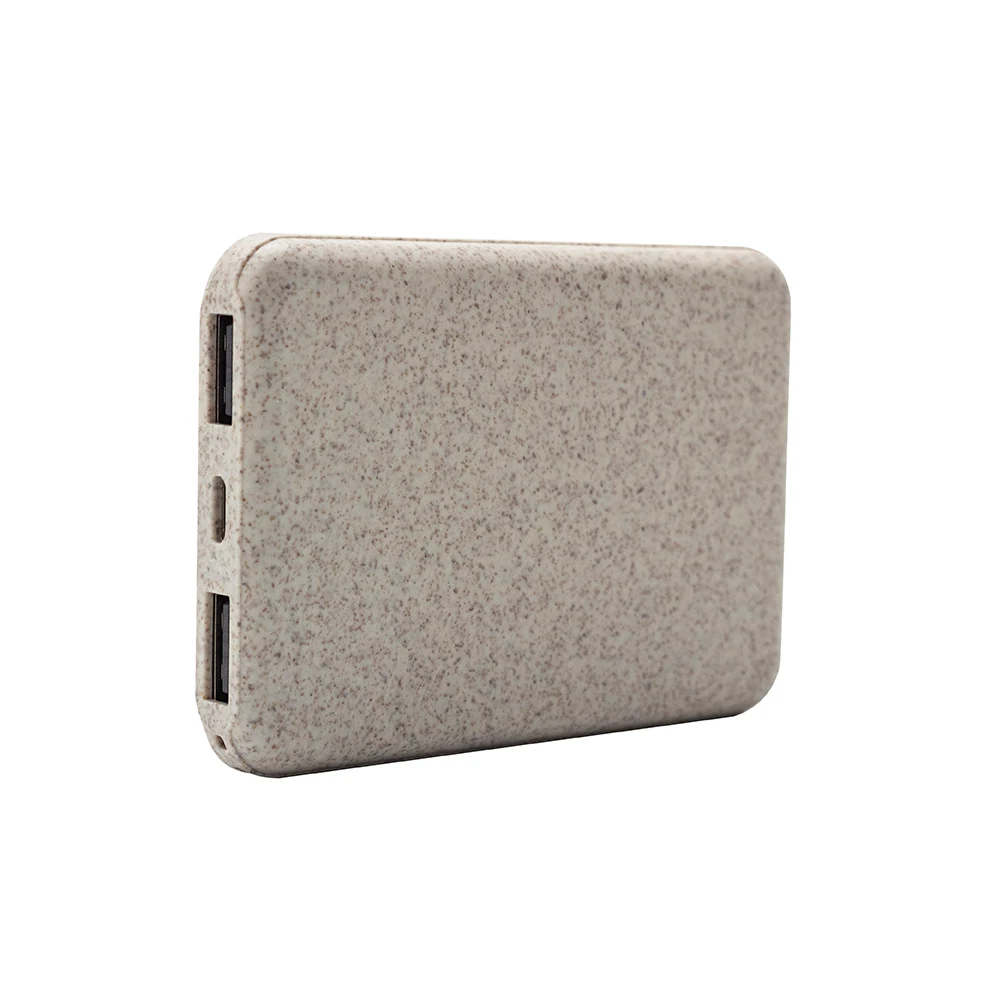 Natural Wheat Straw Power Bank 5000 MAh Battery Capacity Power Supply