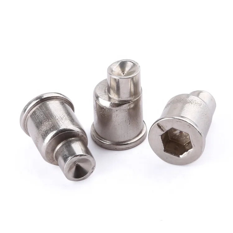 Customization fasteners hex socket off-center rivet stainless steel screws for doors and windows