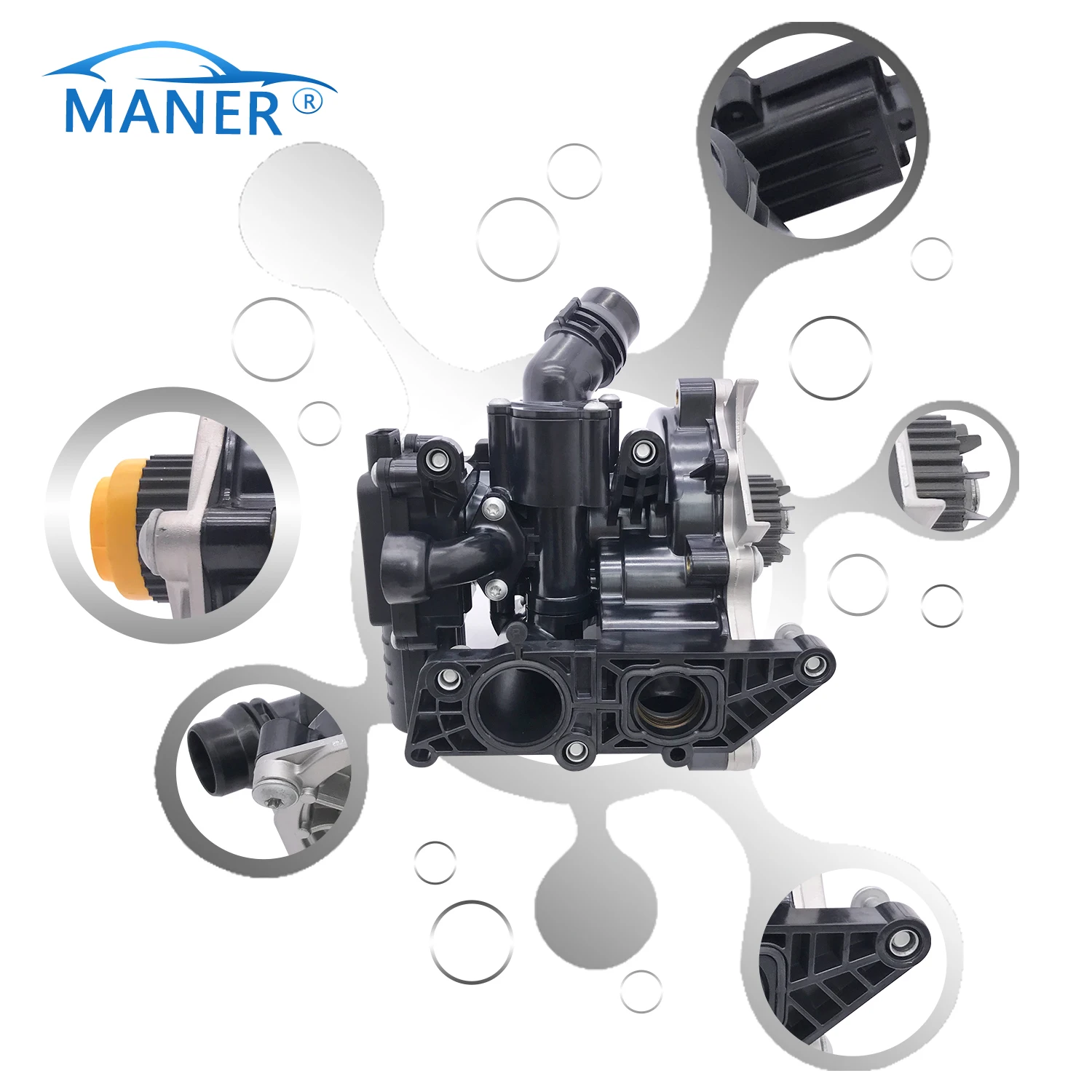 MANER 538036010 06L121111H ENGINE COOLING SYSTEM WATER PUMP for VW BEETLE JETTA AUDI TT A3 A5 SEAT VOLKSWAGEN