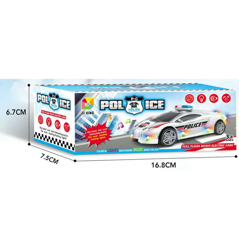 Новый трендовый сплав полицейский автомобиль Металлический Игрушечный Автомобиль со звуком и светом литой игрушки