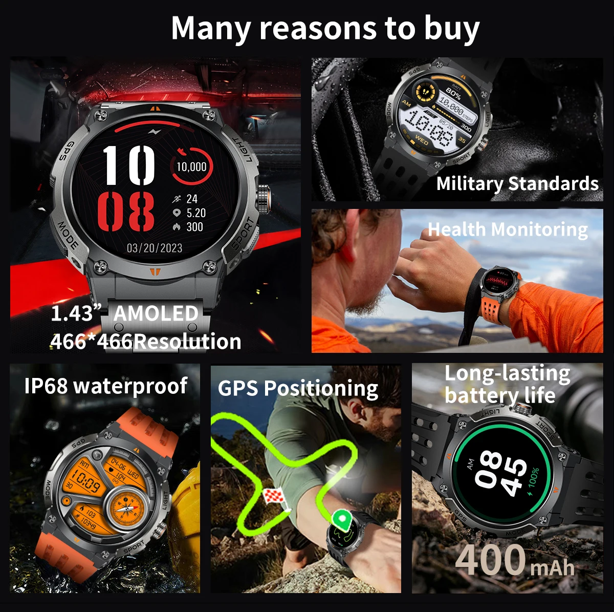Chinese factory supplier supply  2025 Ak17g Gps Smart Watch With Barometer Compass 1.43inch Amoled Waterproof Outdoor Sport Compass Relojes Smartwatch For Man - Buy Relojes Smart Watch smartwatch For Men gps Smart Watch