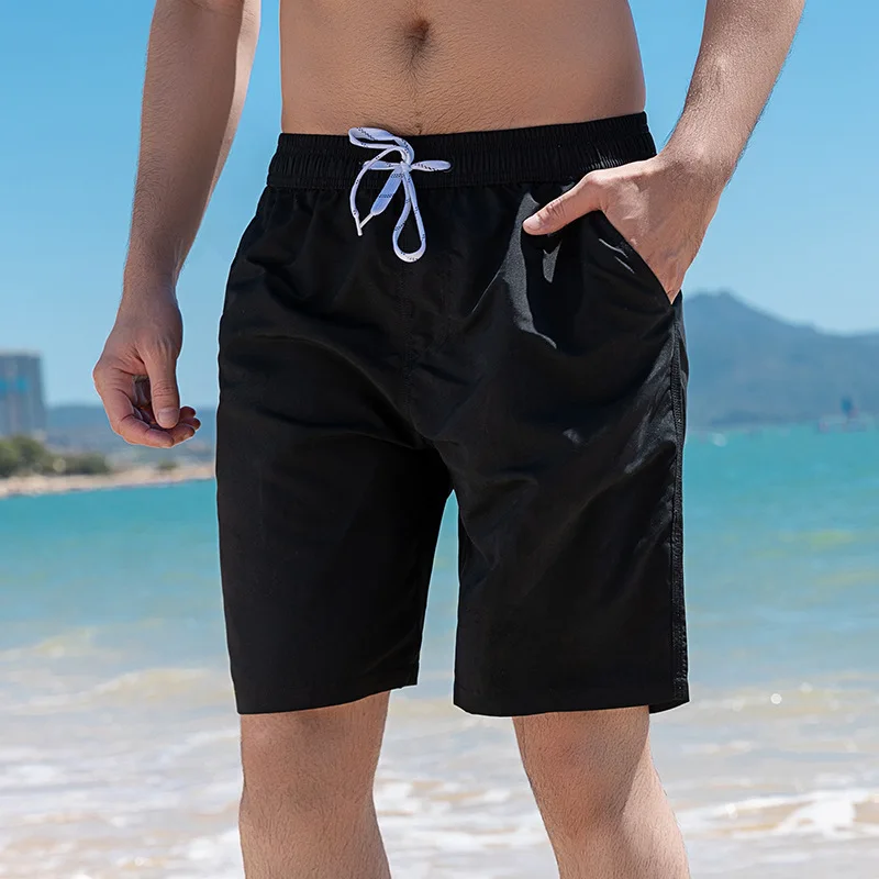 Custom Printed 3d Men Pants Summer Pure Color Beach Wear Wholesale Loose Men's With Pocket Swimwear Shorts143_voghion.com