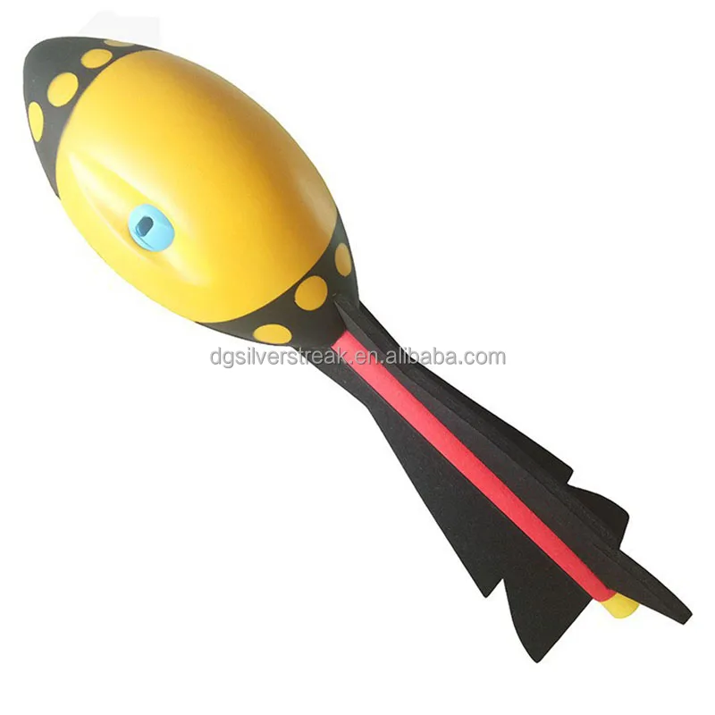 Factory Customize LOGO Whistling Throwing Rocket Flying Ball  Sports Rocket Vortex Aero Howler Missile Ball for Children