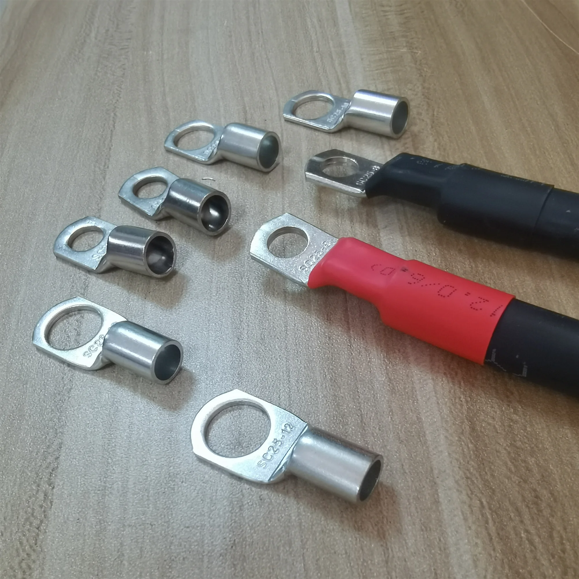 100 Lotto 8 Anello AWG #10 Asta Terminale Foro Placcato In - Foto 5