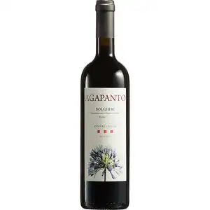 Italian Bolgheri DOC Red Wine 750ml Sweet and Dry Taste for Red Meats and Mediterranean Dishes 6 Bottles Per Box