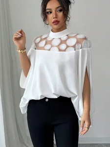 Women's Summer New Loose Mesh Off-Shoulder Shirt
