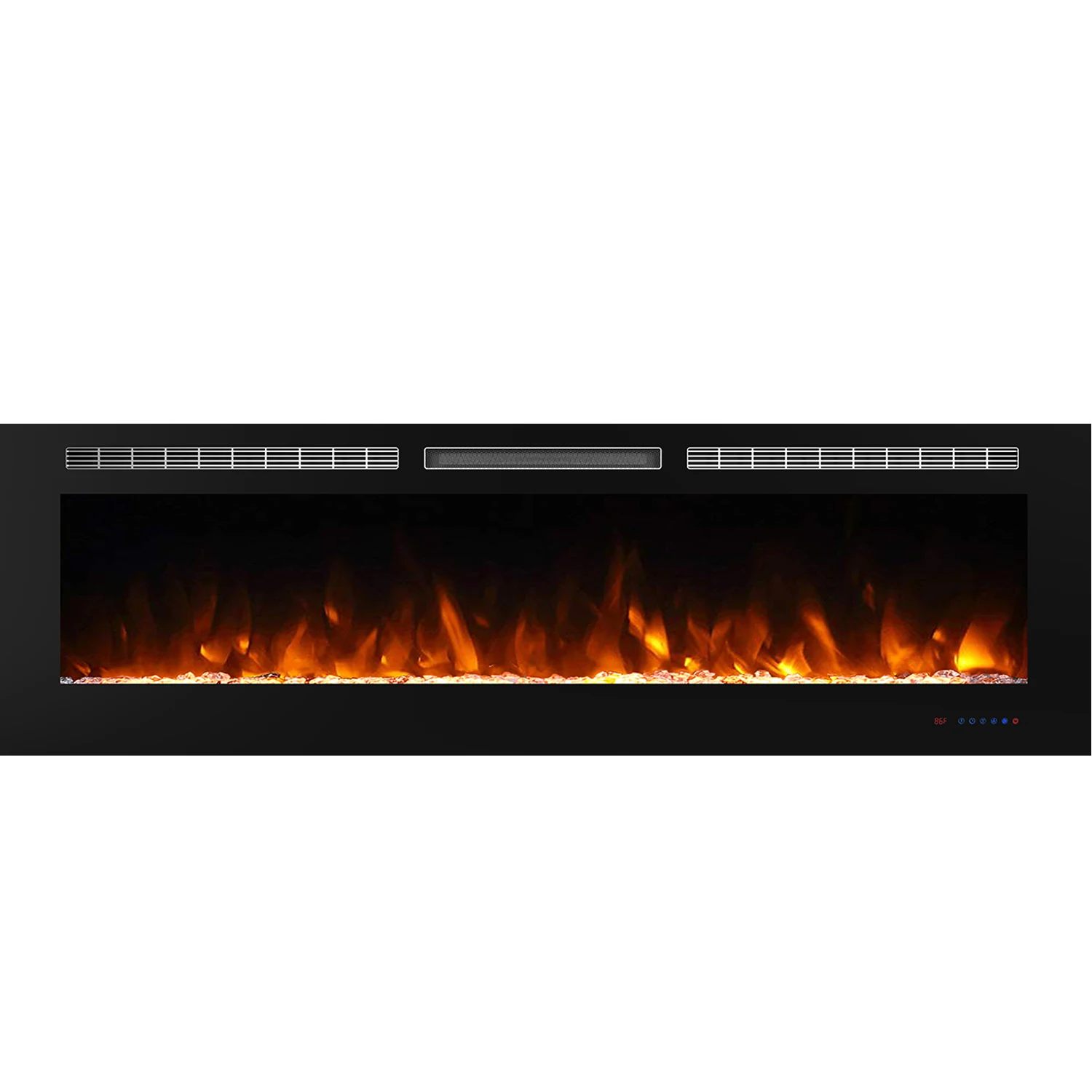 Luxstar High Quality  Indoor 84 Inch Recessed Electric Fireplace Heater 1500W Remote Control Super Decor Led Flame Real