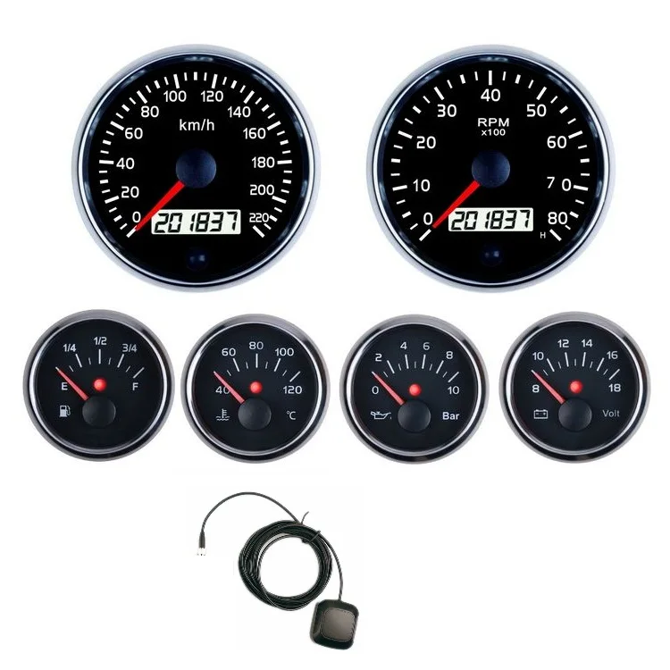 6 gauge kits gps speedometer tachometer