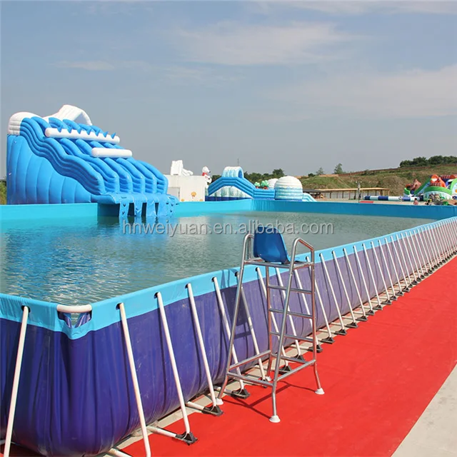Steel Inflatable Pool Outdoor Water Fun Summer Activity Equipment Large PVC and Stainless ...