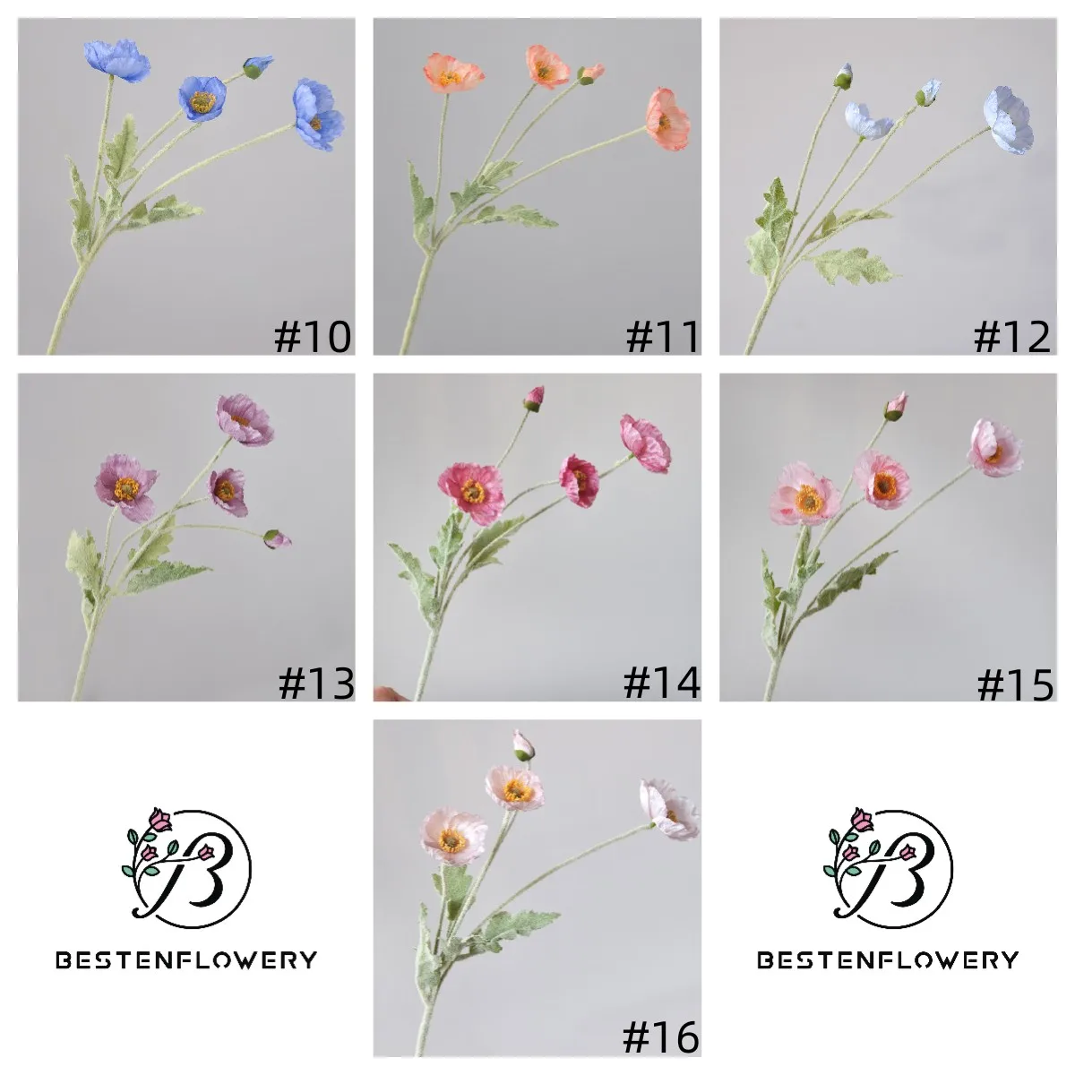 Bulk Sale Multiple Colors Silk Poppies Artificial Flowers Poppy For