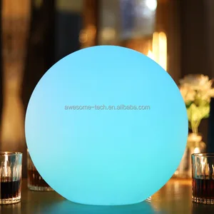 Rechargeable Globe LED Table Light with Remote Control Eco-Friendly Plastic Contemporary Design for Bedside Table