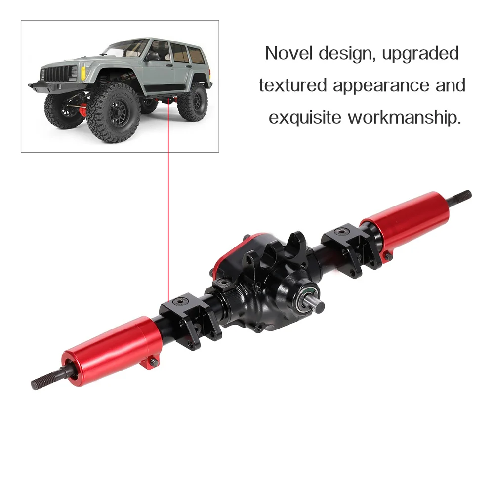 Радиоуправляемый автомобильный ЧПУ металлический передний/задний мост с защитой для 1:10 гусеничный автомобиль осевой SCX10 II 90046 90047