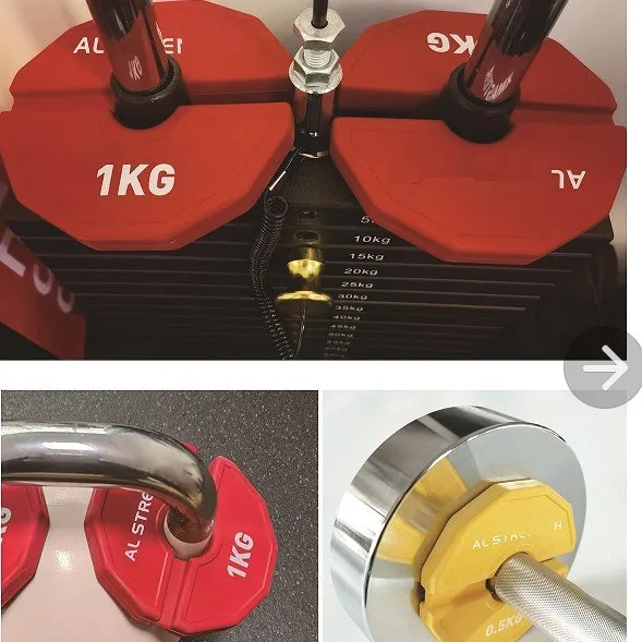 Calibrated Fractional Add-On Change Plates Rubber Weight Change Plate 0.25KG 0.5KG 1KG