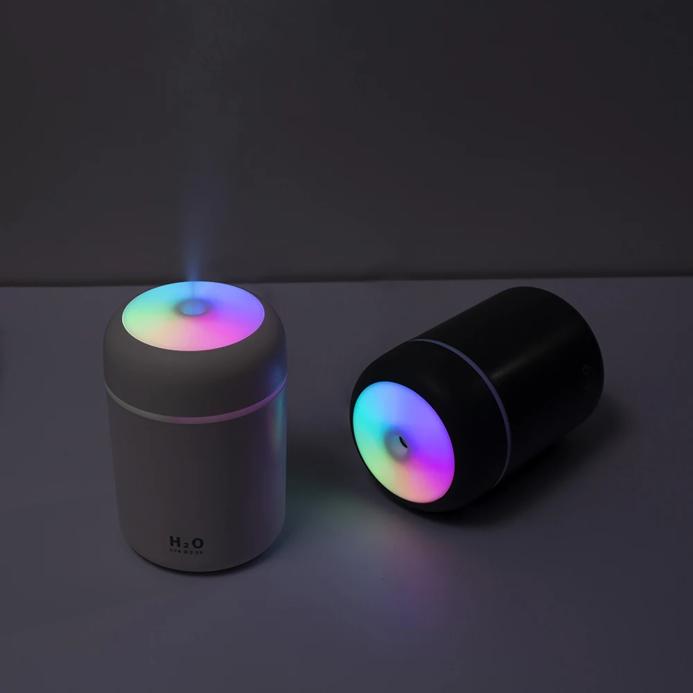 Portable 300ml H2O Humidifier USB Ultrasonic Dazzle Cup Cool Mist Maker Car Mini Air Humidifiers Purifier With Romantic Light