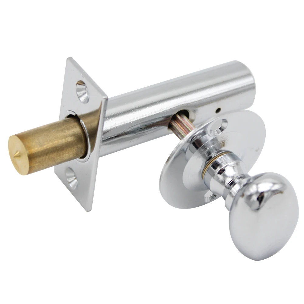 Solid Brass Fire Hydrant Lock System Fire Door Invisible Rack Bolt Security Door Lock with Oval Knob