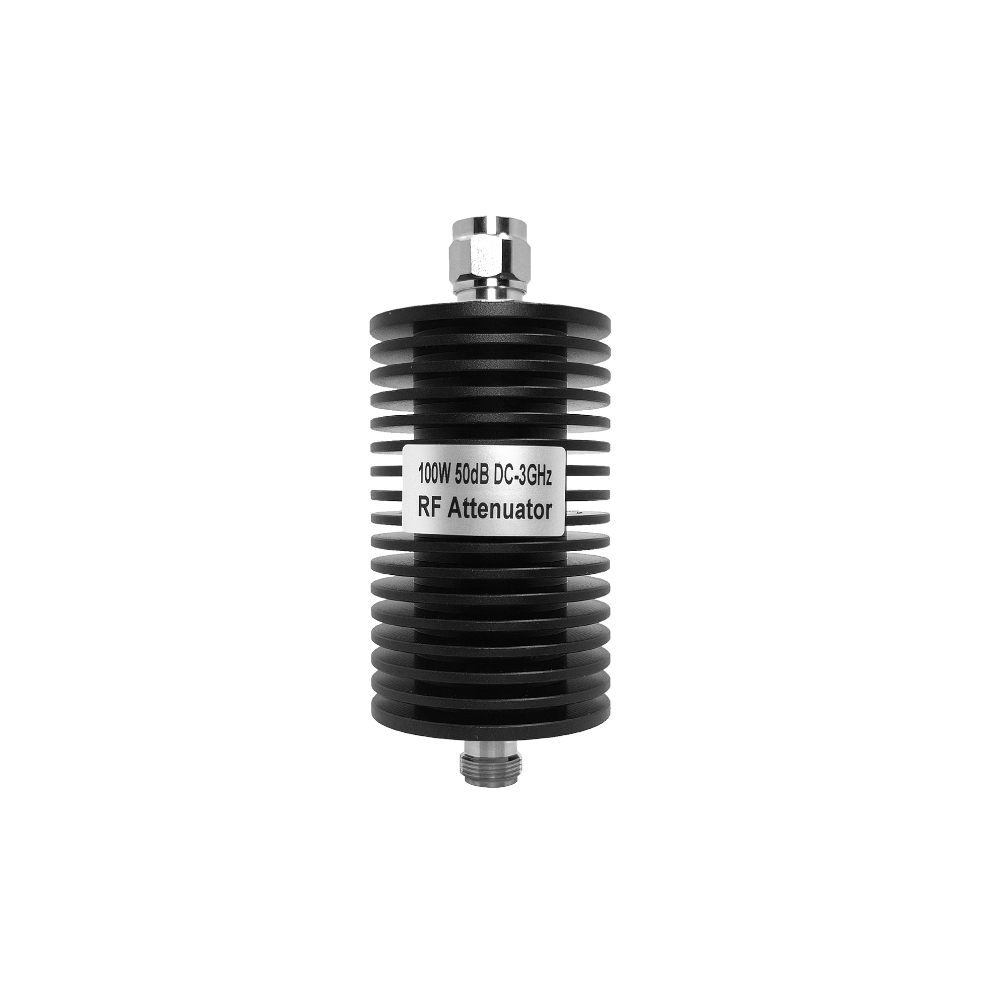 Low-Loss 100W 50dB Attenuator N Type Male-Female DC-3GHz