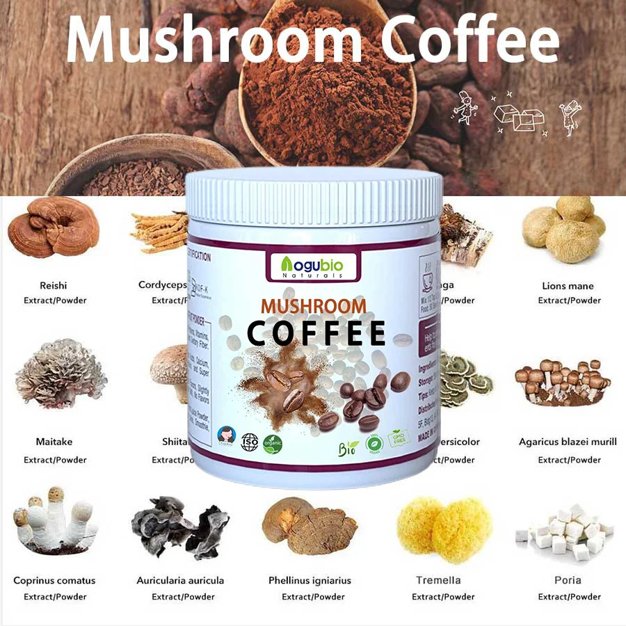 Immune Boosting Coffee Private Label Mushroom Blend Powder Oem Hot Sale ...