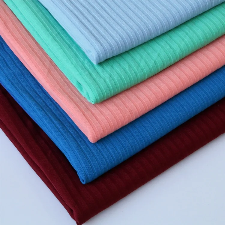 3139 # Прямые продажи от производителя 95% полиэстер 5% Спандекс Трикотажная Ткань 2*2 ребра для жилетов модные длинные рукава