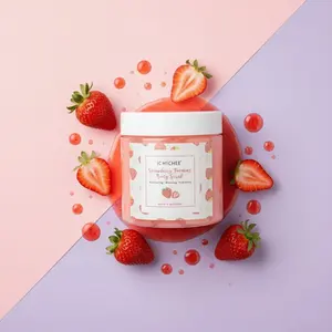 OEM Vegan Strawberry Flavored Sugar Infused Body Scrub for Dry Skin Moisturizing Whitening Exfoliator Low MOQ