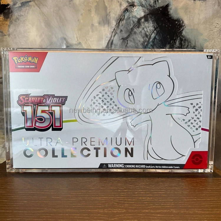 Good Quality Pokemon Cards Booster Box Silver Tempest Evee Clear Plastic  Japanese Booster Box Display Case