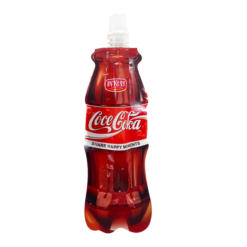 Customized Cola Sprite Squeeze Type Drinks Spout Pouch High Temperature Sterilization Liquid Packaging Bag