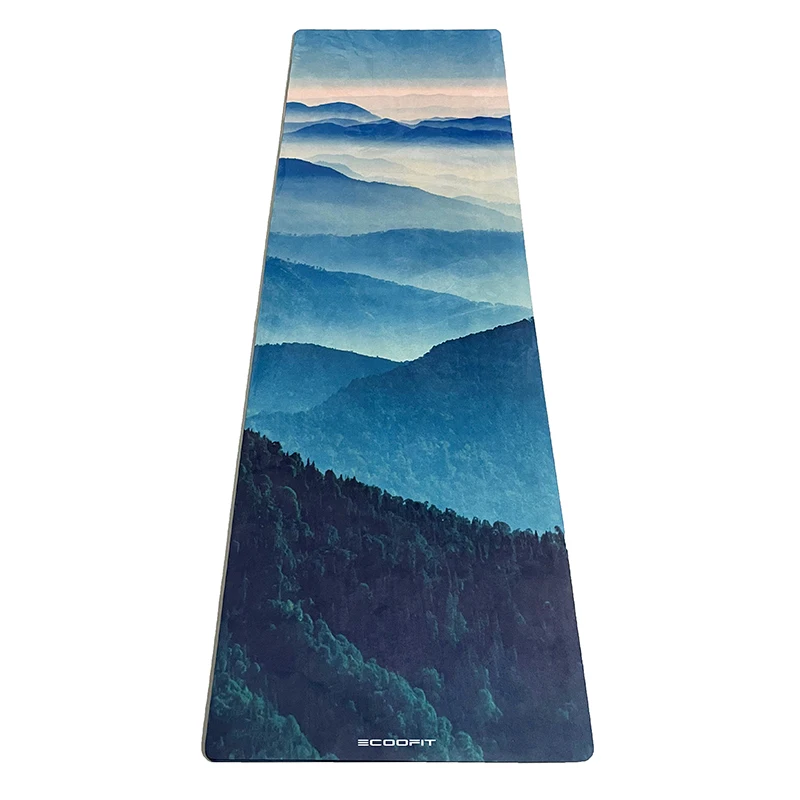 Sunset Distant Mountains Custom Printed Washable Yoga Mats China Wholesale Exercise Mat Yoga Nonslip Disposable Yoga Mats