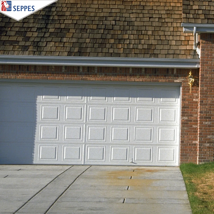 Sectional Automatic Galvanized Steel Double Lockup Garage Door Wood