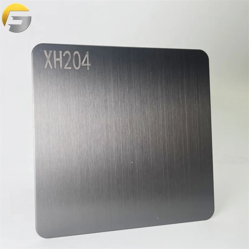 SS Colored Stain Finish Sheets - Hairline Brushed Black