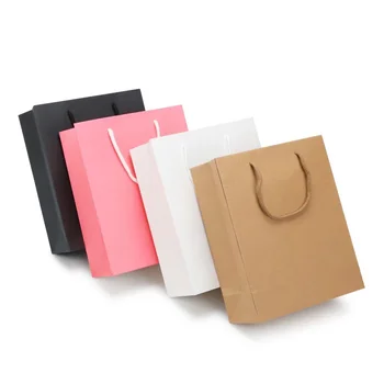 Manufacture Logo Printed Custom Reusable Retail Luxury Cardboard Paper Bags White Logo Boutique Shopping Gift Carry Paper Bags