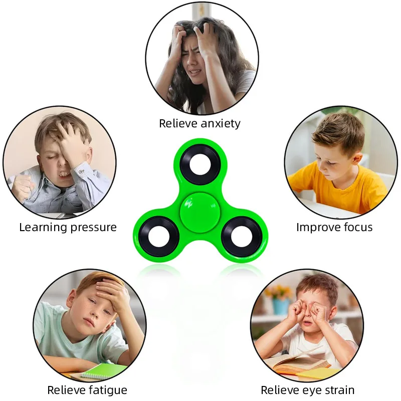 Factory Direct Sale Fidget Spinners Custom 3d Cartoon Logo Promotion Cheap Plastic Metal Finger Flying Fidget Spinner