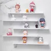 5-tier white wall-mounted figurine storage rack