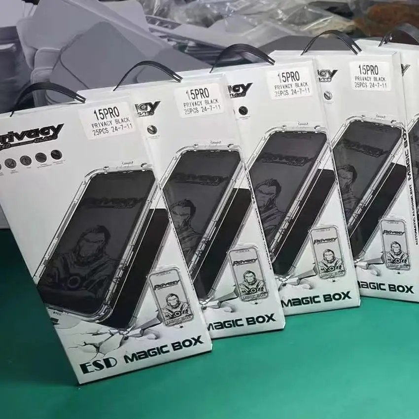 HVT ESD Privacy Tempered Glass Screen Protector For IPhone X-16 Series - Anti-Spy, 9H Hardness, Full Cover