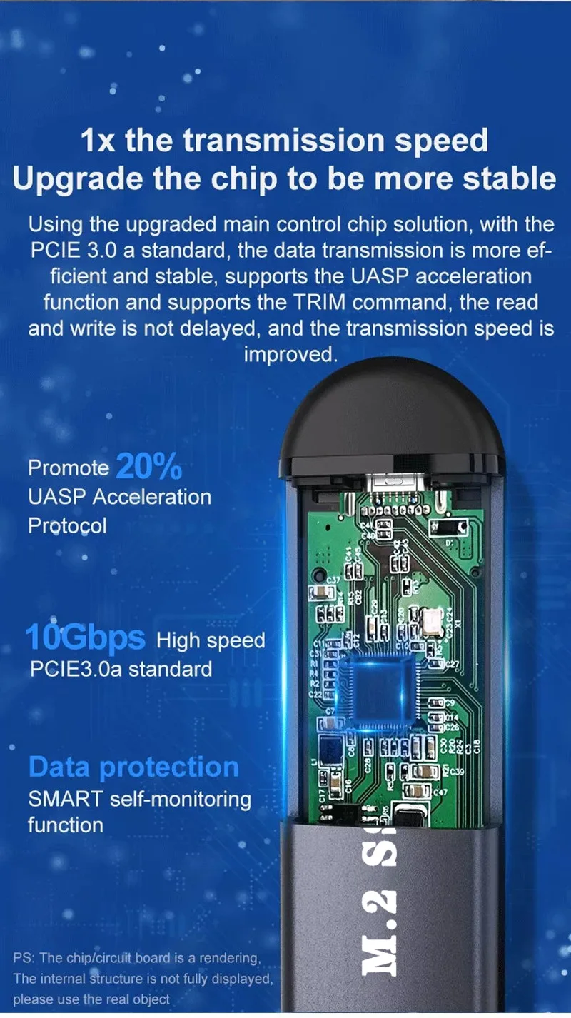 Внешний мобильный m2 NVMe/SATA M.2 ssd Тип c чехол для жесткого диска футляр для диска