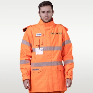 Casual Technician Safety Workwear Clothing Anti Fire Oxford Raincoat Fire Resistant Work Jacket