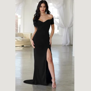 Women's Off Shoulder Split Sexy Dress High Split Formal Party Prom Dress Evening Party Dresses