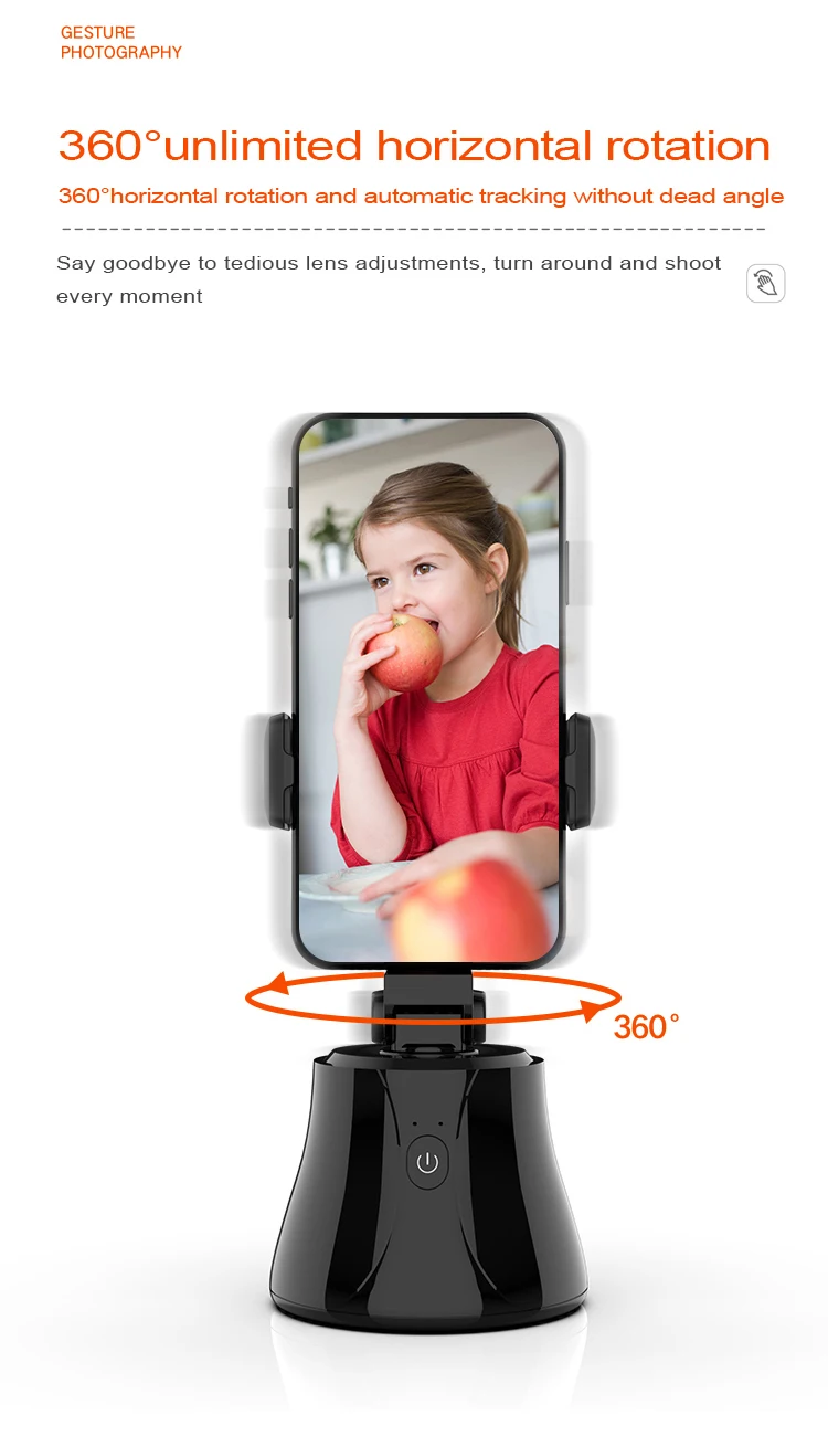 2020 Горячая продажа 360 Вращение авто лицо/тело слежения камера Смарт-съемка держатель мобильного телефона B6