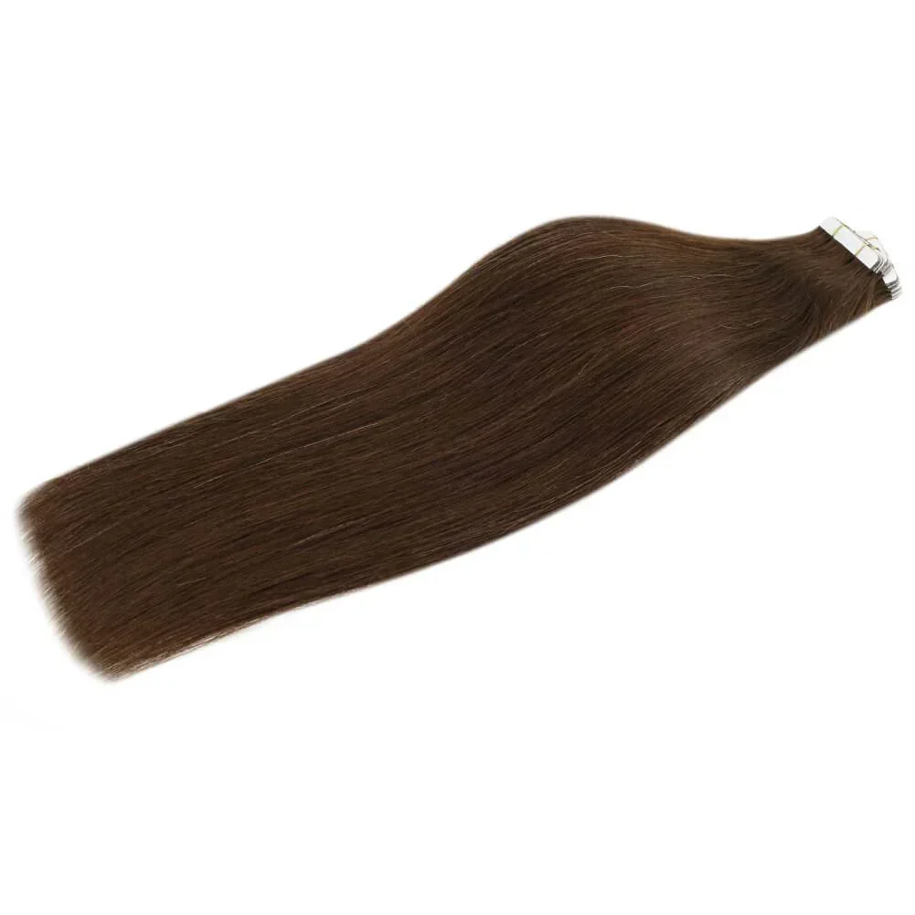LaaVoo Virgin Tape in Hair Extensions Ekte hår Ren farget 25G og 50G Ekte 2,5G/stk 12 måneder Tape in Hair Skin Weft_voghion.com