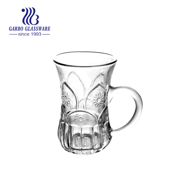 75ml small tea glass with handle Factory