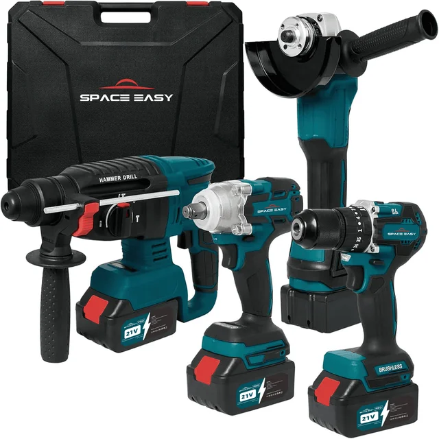 Big Discount Available Sales for MKT Combo Power Tools 4 Kits Tool Set 18v 20v 21v Volt Cordless Drills Battery for Home use