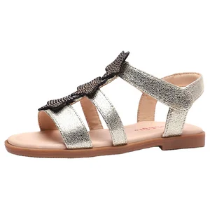 Factory Wholesale Custom Designer Party Ballet Girl Dress Shoes Summer Flat Soft-soled Beach Children Sandals